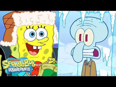 The Great Bikini Bottom Sledding Showdown! 🛷 | Full Scene | SpongeBob