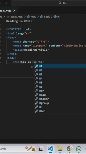Learn HTML Headings h1 to h6 Fast! | The Creative Developer #staticwebsitedesign #coding #html