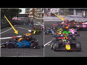 F2 CRASH in Monaco as McLaren star triggers 11-car pile-up on first corner to force early red flag