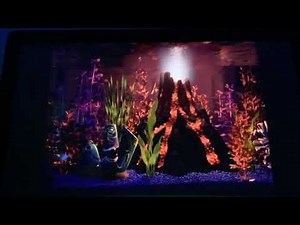 Finding Nemo aquarium volcano in full screen