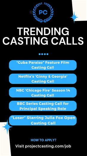 Project Casting | 🎬 TRENDING CASTING CALLS — This Week’s Must-See Opportunities! 🌟 Dreaming of your next on-screen moment? Here are the top casting calls... | Instagram