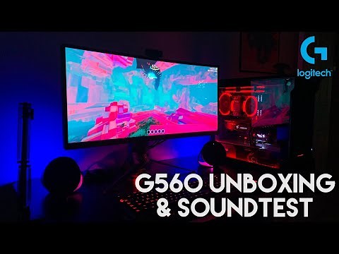 Logitech G560 Unboxing & Sound Test Using Lightsync