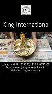 Premium Brass Engraved Thali Set | Luxury Floral Detail Dinnerware | King International