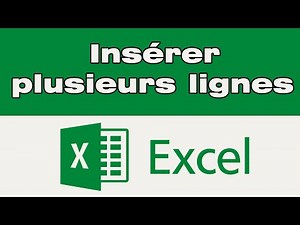 Comment insérer plusieurs lignes sur Excel