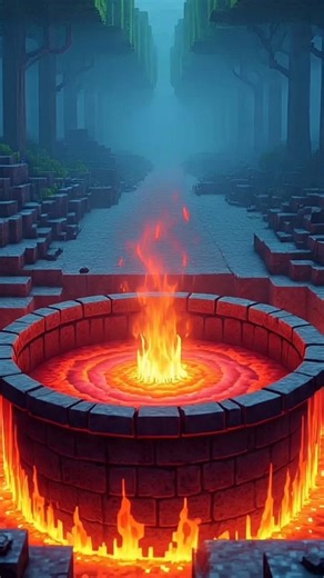 Minecraft lawa pool #minecraft #shortvideo