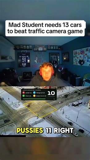 Mad student need 13 cars to beat CCTV game #shorts