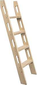 Wood Bunk Bed Ladder, 4.1FT RV Bunk Ladder Replacement with Wide Step, Sturdy Wood Ladders for Beds RV Camper Bed Climbing, Wooden Step Ladders for Home Kids Bedroom Dorm Hotel