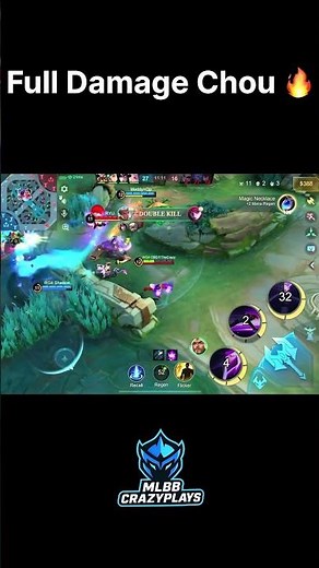 High Rank Chou Full Damage Build — Enemies Couldn’t Survive 💥 #shorts