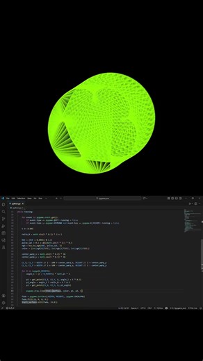 Dynamic Hyperbolic String Art #coding #asmr #python #pythonprogramming