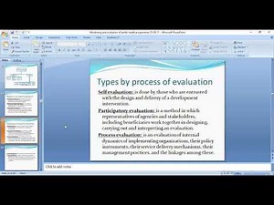 Monitoring & evaluation of public health programs