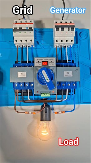Automatic Transfer Switch 3Phase Generator Backup #diy #electricity #electrical #experiment