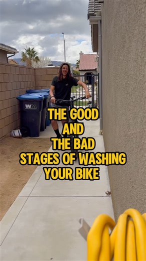 Washing your bike has its pros and cons 😁 How many of these stages of washing your bike can you ralate to? Name off a few more 😂 ⬇️ #mountainbiking #mtblifestyle #wash #bike #bikes #clean #spotless #dialed #mountainbike #mountainbiker #dh #cleaning #bicycle #bicycles #lovebikes | Tony Justin Darren