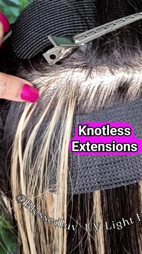 First Ever Seamless Hair Extension 💜 UV Light Hair