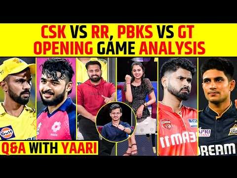 🔴Q&A Live - CSK, PBKS, RR, GT IPL 2026 FIRST MATCH ANALYSIS - PLAYING 11, PREVIEW