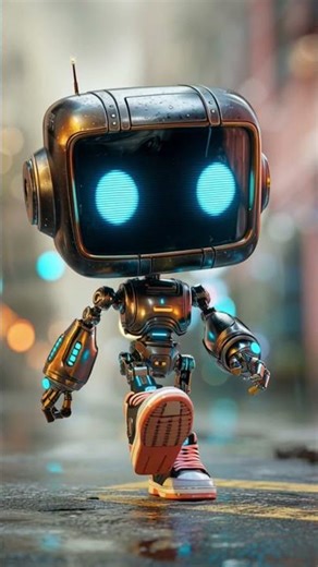 Cute Futuristic Robot Dance 🤖✨ | Adorable AI Animation | Viral Short