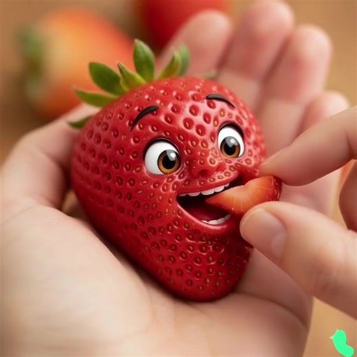 Cute strawberry eating | cute strawberry 🍓 | funny strawberry 🍓 #cutestrawberryeating #strawberry
