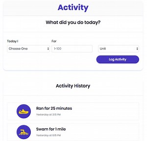 Update: New Mock Ups and Healthy Activities Log