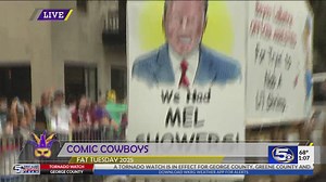 Comic Cowboys honor Mel Showers during 2025 Mardi Gras parade