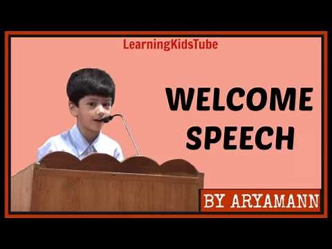 WELCOME SPEECH (School Anchoring) BY ARYAMANN
