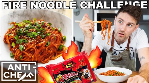 Easy homemade Korean fire noodles