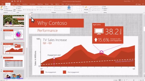 PowerPoint プレゼンテーションの音声の追加または削除