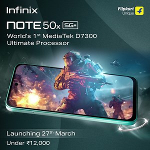 115K views · 1.7K reactions | Infinix Note 50x is the most powerful and durable smartphone under ₹12,000, with ✅ World's 1st MediaTek Dimensity 7300 Ultimate ✅ MIL-STD 810H Certified for Ultimate Durability ✅ All new Design with Vegan Leather Back Launching 27th March on Flipkart. Stay tuned. #Infinix #Note50x #InfinixNote | Infinix Mobile | Facebook