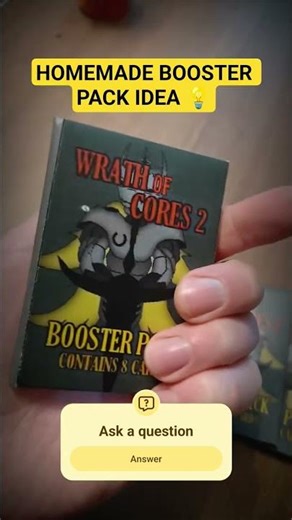 Homemade TCG Booster Pack Design Idea Opening #shorts #tcg #boosterpacks #design #games