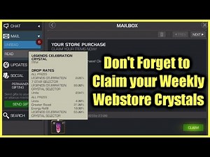 Don't Forget to Claim your Weekly Webstore Crystals | MCOC