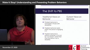 Make It Stop! Understanding and Preventing Problem Behaviors - ACT - Autism Community Training