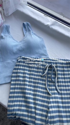 Striped Blue Trousers: Your New Wardrobe Essential!