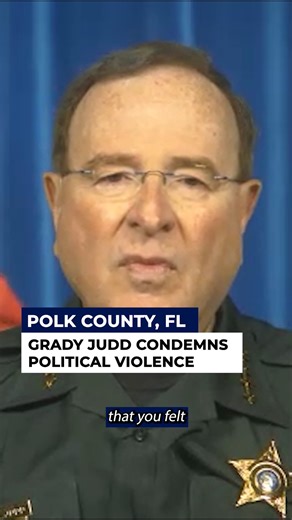 Polk County Sheriff Grady Judd released a statement condemning political violence after the shooting and murder of elected legislators in Minnesota. During an interview with FOX 13's Evan Axelbank, Judd said he felt the need to release a statement to recognize the "evil, contemptuous act." Judd also believes there could be copycats across this nation that may try to target other legislators. WATCH MORE: https://tinyurl.com/yr8n28y2 | FOX 13 News - Tampa Bay