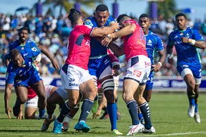 First-half surge powers Fijian Drua to victory over Rebels