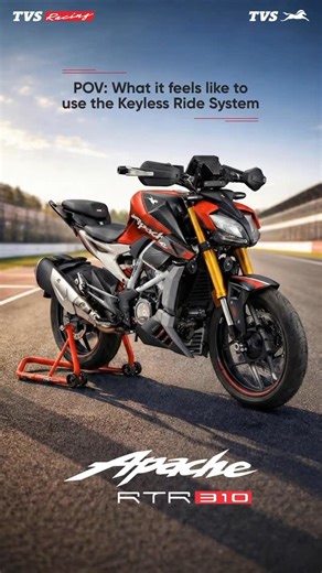 TVS Apache Series on Instagram: "A feature so futuristic, it will transform your #Freestyler experience. #KeylessRide #TVSApache #RTR310 #RacingDNAUnleashed"