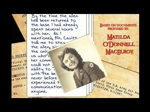 Roswell Alien Interview between Matilda O'Donnell MacElroy and Airl after a UFO crash in July 1947
