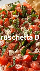 INGREDIENTS: The Creamy Base: 1 block (8 oz) Cream Cheese, softened to room temp ½ cup Sour Cream (or Greek Yogurt) ½ cup Parmesan Cheese, grated 1 tsp Italian Seasoning ½ tsp Garlic Powder The Tomato Topping: 4-5 Roma Tomatoes, deseeded and diced 2 cloves Fresh Garlic, minced ¼ cup Fresh Basil, chopped ribbons 1 tbsp Extra Virgin Olive Oil 1 tbsp Balsamic Vinegar (or glaze) Salt and Black Pepper to taste For Serving: Toasted Baguette slices, Pita chips, or Crackers 👩‍🍳 DIRECTIONS: Make the Ba