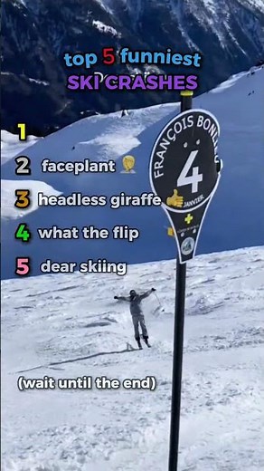 top 5 funniest ski crashes! #funny