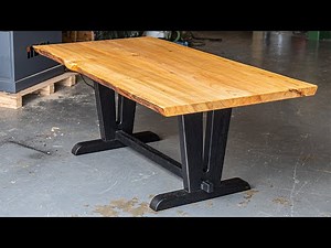How I Made a Wood Slab Dining Table