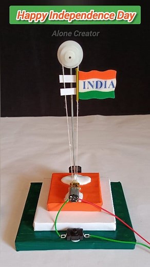 Automatic Flag Hoisting Mechanism 🇮🇳 | #shorts #diyprojects #IndependenceDay | Salman YouTuber