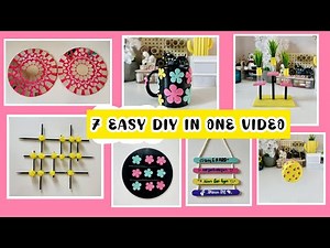 Diy 7 Easy Diy Crafts Tutorial In Single Video|youtube