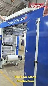 Flexo Printing Machine with Chamber Doctor Blade – High-Speed | Carmel Engineering, India #printing