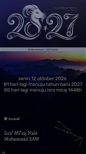 Hitung Mundur Isra Miraj 1448H & Tahun Baru 2027: Tersisa 85 & 81 Hari!