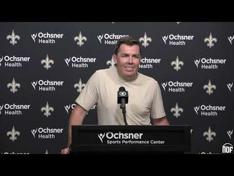 Saints HC Kellen Moore on stalling near the end zone, slow starts defensively and Dennis Allen