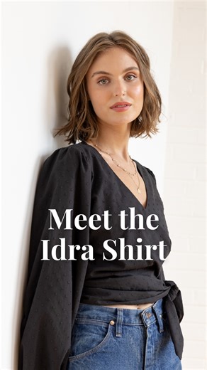 Seamwork on Instagram: "The Idra Top is dramatic yet wearable, with pleats, puff sleeves, and a cinched wrap waist that flatters every shape. ⁠ ✂️ Pattern details and model sizing info on our website ✂️ Sized 32”/24”/34” (81/61/86 cm) through 60”/53”/64” (152/134/162 cm) ✂️ Projector files available! ⁠ #seamworkidra"
