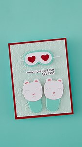 2.1K views · 30 reactions | Crafting a card that’s all rest & relaxation vibes  Watch us turn the Unwind Die Set into the cutest cozy moment — heart-eye mask and all.  Grab December’s Deluxe Caboodle Club to snag this bonus cutie before it snoozes away! ✨ Join now → https://spellbinders.shop/4kmlQKj #cardmaking #spellbindersclubkits | Spellbinders Paper Arts | Facebook