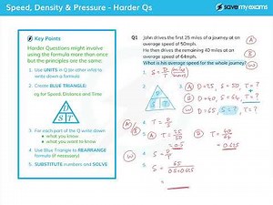 Speed, Density & Pressure pt.2- Harder Qs - IGCSE and GCSE Maths