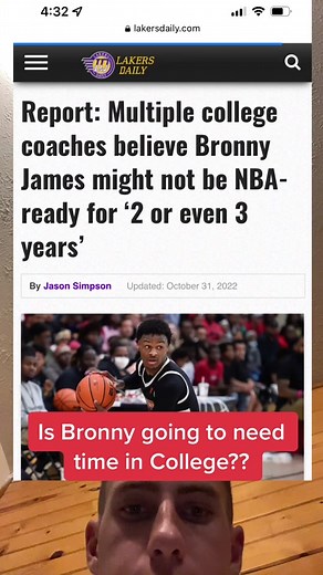 What do we think is Bronny not as NBA ready as we think?? #nba #bronny #bronnyjames #basketball #college #hoops #lebron #stickkidsports #fyp