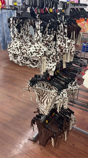 Loving the western inspired bathing suits at Walmart #walmart #baithingsuit #swim #cowprint #western