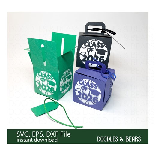 Class of 2026 Graduation Gift Box SVG, Party Favor Box Template (digital Download) - Etsy