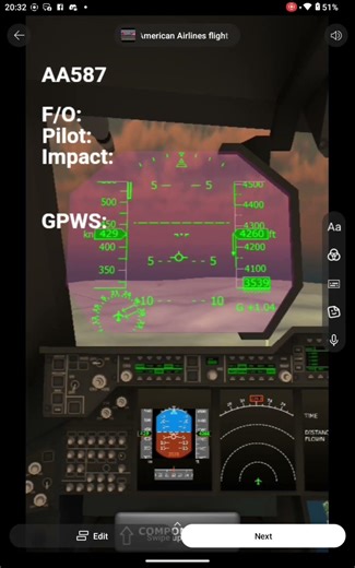 AA587 (America Airlines) #turbopropflightsimulator #crash