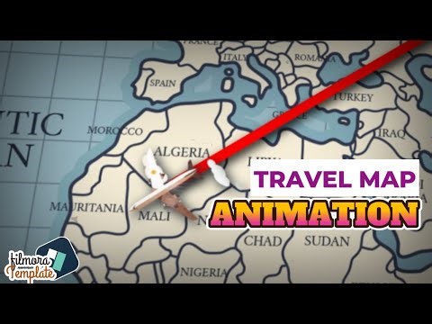 Filmora Template - Travel Map Animation in Filmora 14